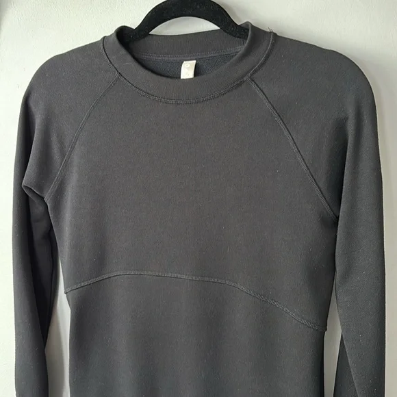 Athleta Bounce Black Long Sleeve Sweatshirt Dress with Pickets size XXS - Picture 4 of 8